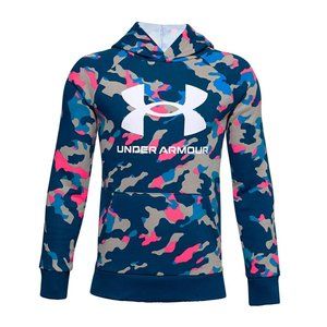 Under Armour Boys' Rival Fleece Printed Hoodie Size Youth Extra Small
